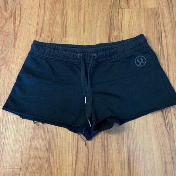 LULULEMON Black Cotton Shorts - Picture 1 of 4